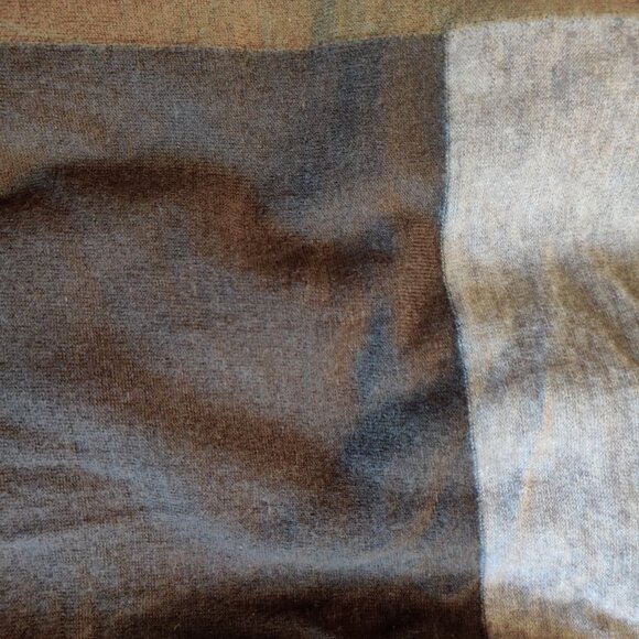 Joseph Grey Green Color Block Cashmere Crewneck Pullover Sweater Small Medium - Picture 7 of 7